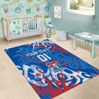 Personalized Newcastle Knights Rugby Area Rug Urban Street Graffiti Style - Distressed Splatter Elements