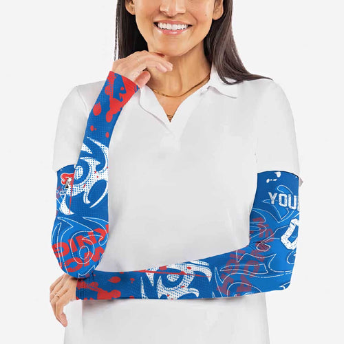 Personalized Newcastle Knights Rugby Arm Sleeves Urban Street Graffiti Style - Distressed Splatter Elements