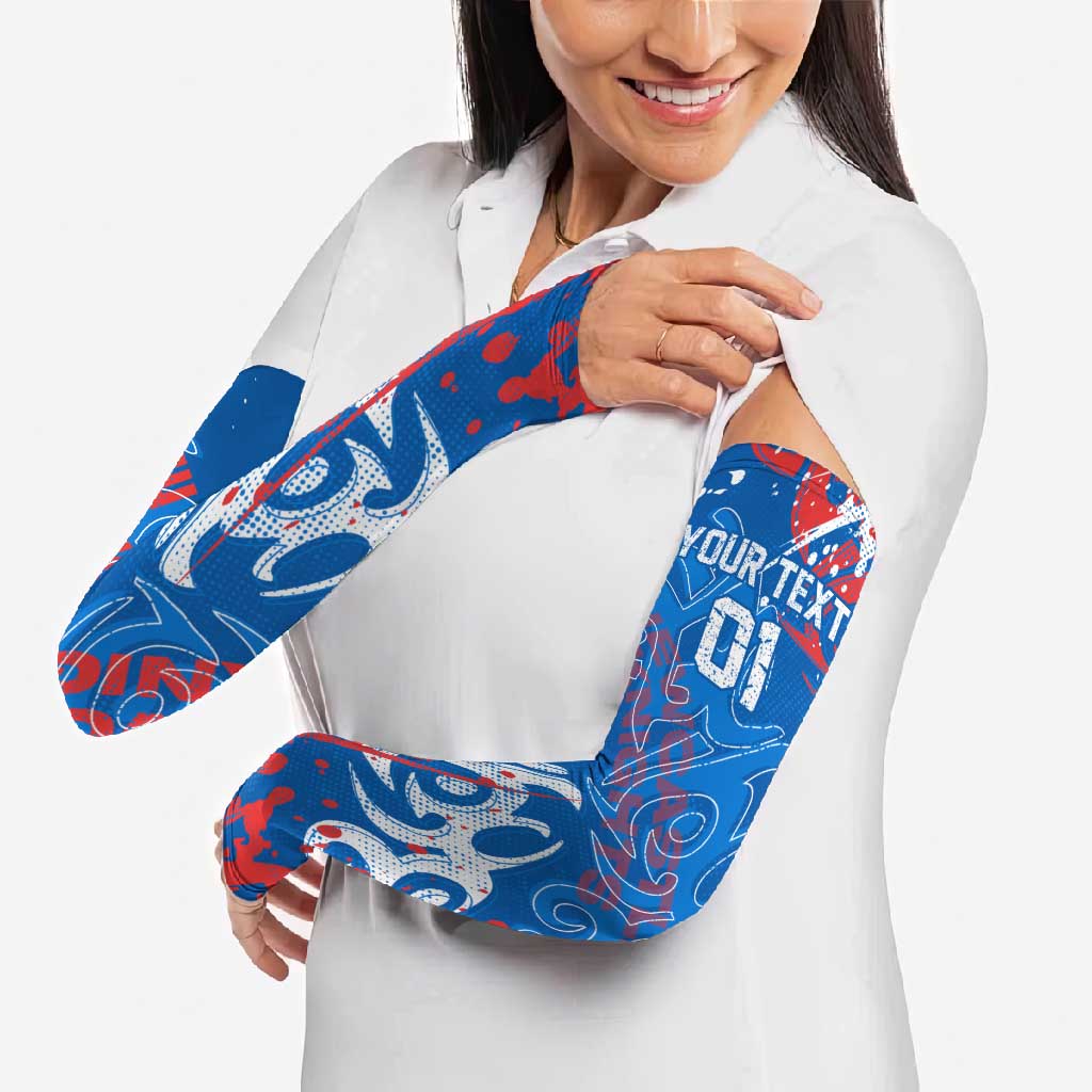Personalized Newcastle Knights Rugby Arm Sleeves Urban Street Graffiti Style - Distressed Splatter Elements