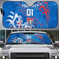 Personalized Newcastle Knights Rugby Auto Sun Shade Urban Street Graffiti Style - Distressed Splatter Elements
