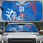 Personalized Newcastle Knights Rugby Auto Sun Shade Urban Street Graffiti Style - Distressed Splatter Elements
