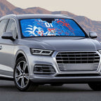 Personalized Newcastle Knights Rugby Auto Sun Shade Urban Street Graffiti Style - Distressed Splatter Elements