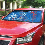 Personalized Newcastle Knights Rugby Auto Sun Shade Urban Street Graffiti Style - Distressed Splatter Elements