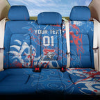 Personalized Newcastle Knights Rugby Back Car Seat Cover Urban Street Graffiti Style - Distressed Splatter Elements