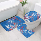 Personalized Newcastle Knights Rugby Bathroom Set Urban Street Graffiti Style - Distressed Splatter Elements