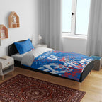Personalized Newcastle Knights Rugby Bedding Set Urban Street Graffiti Style - Distressed Splatter Elements