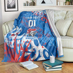Personalized Newcastle Knights Rugby Blanket Urban Street Graffiti Style - Distressed Splatter Elements
