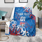 Personalized Newcastle Knights Rugby Blanket Urban Street Graffiti Style - Distressed Splatter Elements