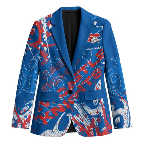 Personalized Newcastle Knights Rugby Blazer Urban Street Graffiti Style - Distressed Splatter Elements