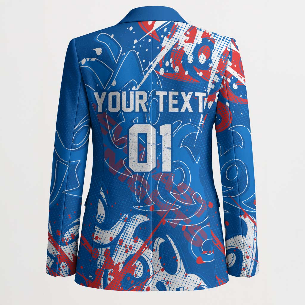 Personalized Newcastle Knights Rugby Blazer Urban Street Graffiti Style - Distressed Splatter Elements