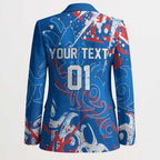 Personalized Newcastle Knights Rugby Blazer Urban Street Graffiti Style - Distressed Splatter Elements