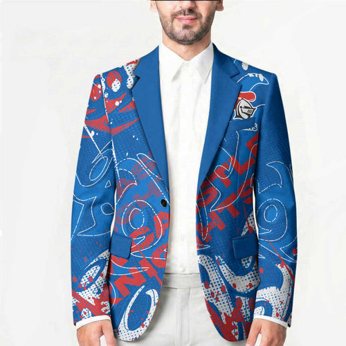 Personalized Newcastle Knights Rugby Blazer Urban Street Graffiti Style - Distressed Splatter Elements