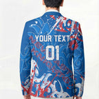 Personalized Newcastle Knights Rugby Blazer Urban Street Graffiti Style - Distressed Splatter Elements