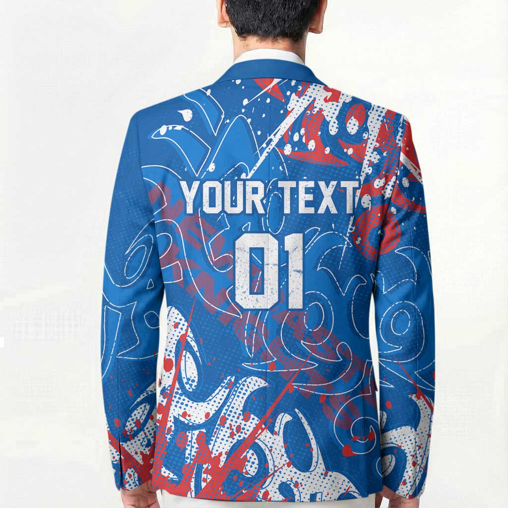 Personalized Newcastle Knights Rugby Blazer Urban Street Graffiti Style - Distressed Splatter Elements