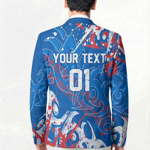 Personalized Newcastle Knights Rugby Blazer Urban Street Graffiti Style - Distressed Splatter Elements