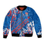 Personalized Newcastle Knights Rugby Bomber Jacket Urban Street Graffiti Style - Distressed Splatter Elements