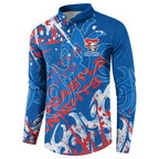 Personalized Newcastle Knights Rugby Button Sweatshirt Urban Street Graffiti Style - Distressed Splatter Elements