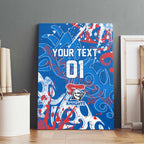 Personalized Newcastle Knights Rugby Canvas Wall Art Urban Street Graffiti Style - Distressed Splatter Elements