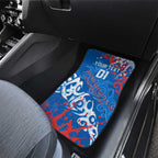 Personalized Newcastle Knights Rugby Car Mats Urban Street Graffiti Style - Distressed Splatter Elements