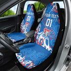 Personalized Newcastle Knights Rugby Car Seat Cover Urban Street Graffiti Style - Distressed Splatter Elements