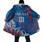 Personalized Newcastle Knights Rugby Cloak Urban Street Graffiti Style - Distressed Splatter Elements