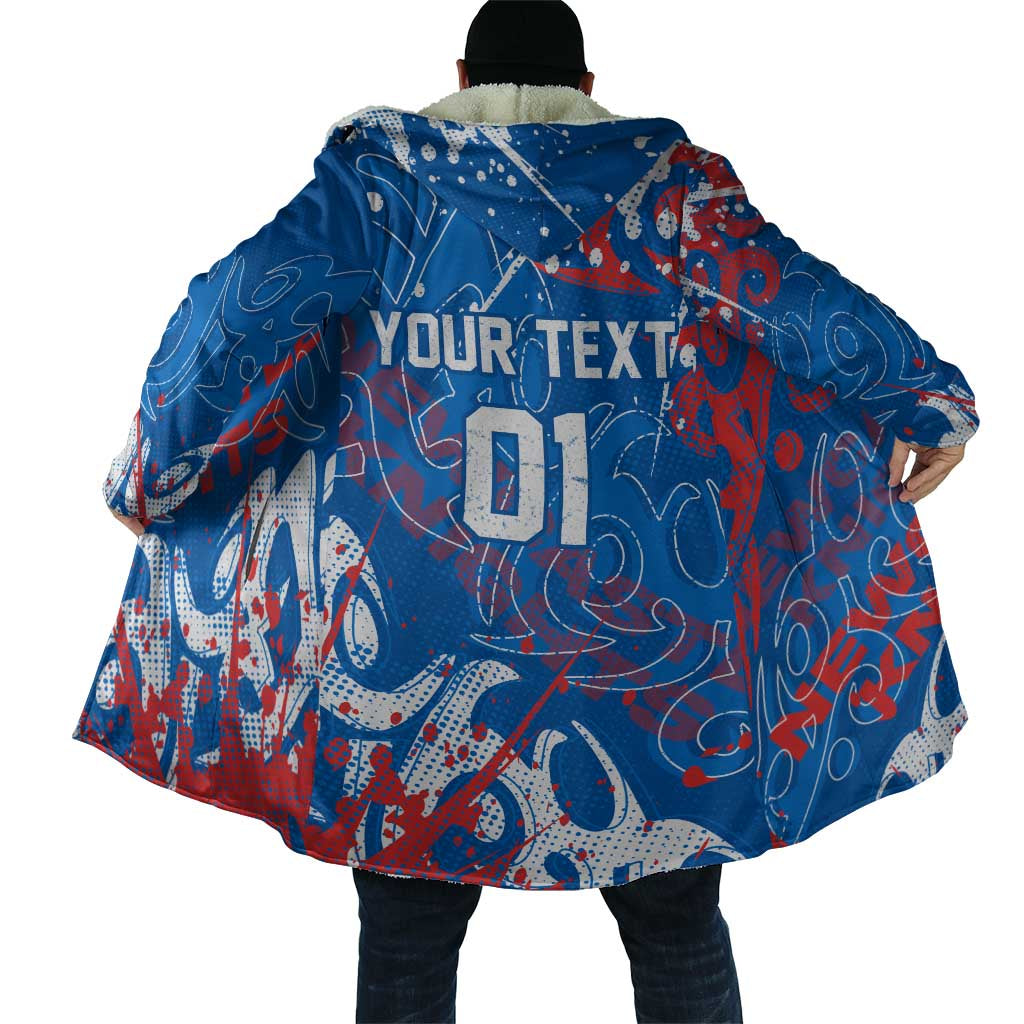 Personalized Newcastle Knights Rugby Cloak Urban Street Graffiti Style - Distressed Splatter Elements