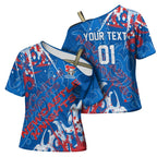 Personalized Newcastle Knights Rugby Cross Shoulder Shirt Urban Street Graffiti Style - Distressed Splatter Elements