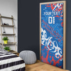Personalized Newcastle Knights Rugby Door Cover Urban Street Graffiti Style - Distressed Splatter Elements