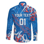 Personalized Newcastle Knights Rugby Family Matching Off The Shoulder Long Sleeve Dress and Hawaiian Shirt Urban Street Graffiti Style - Distressed Splatter Elements