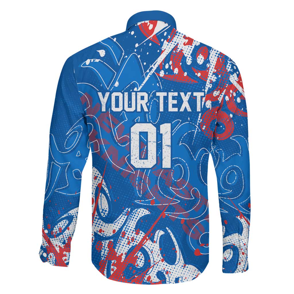 Personalized Newcastle Knights Rugby Family Matching Off Shoulder Maxi Dress and Hawaiian Shirt Urban Street Graffiti Style - Distressed Splatter Elements