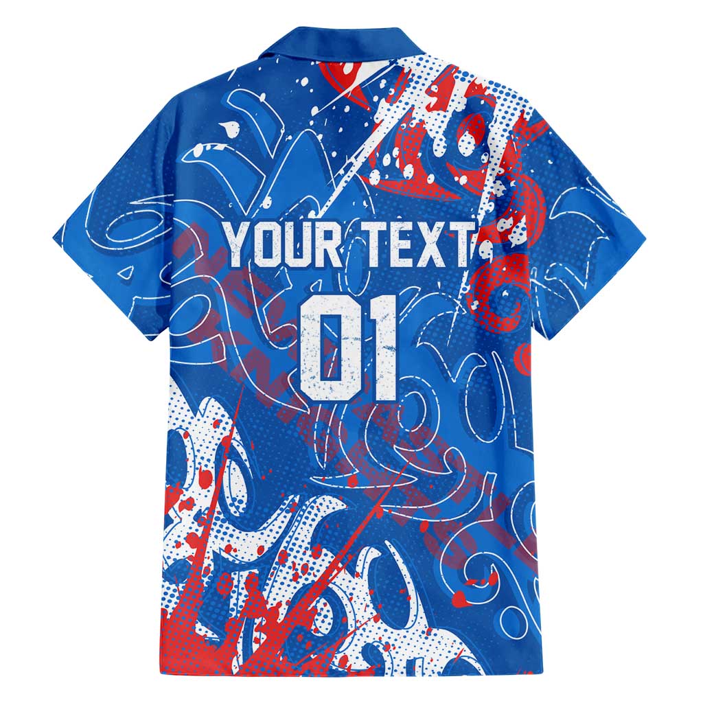 Personalized Newcastle Knights Rugby Family Matching Summer Maxi Dress and Hawaiian Shirt Urban Street Graffiti Style - Distressed Splatter Elements