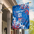 Personalized Newcastle Knights Rugby Garden Flag Urban Street Graffiti Style - Distressed Splatter Elements