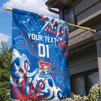 Personalized Newcastle Knights Rugby Garden Flag Urban Street Graffiti Style - Distressed Splatter Elements