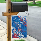 Personalized Newcastle Knights Rugby Garden Flag Urban Street Graffiti Style - Distressed Splatter Elements