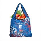 Personalized Newcastle Knights Rugby Grocery Bag Urban Street Graffiti Style - Distressed Splatter Elements