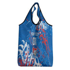 Personalized Newcastle Knights Rugby Grocery Bag Urban Street Graffiti Style - Distressed Splatter Elements