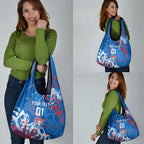 Personalized Newcastle Knights Rugby Grocery Bag Urban Street Graffiti Style - Distressed Splatter Elements