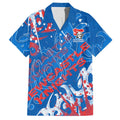 Personalized Newcastle Knights Rugby Hawaiian Shirt Urban Street Graffiti Style - Distressed Splatter Elements