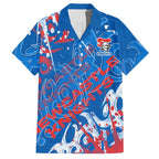 Personalized Newcastle Knights Rugby Hawaiian Shirt Urban Street Graffiti Style - Distressed Splatter Elements