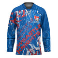 Personalized Newcastle Knights Rugby Hockey Jersey Urban Street Graffiti Style - Distressed Splatter Elements