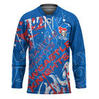 Personalized Newcastle Knights Rugby Hockey Jersey Urban Street Graffiti Style - Distressed Splatter Elements