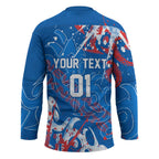 Personalized Newcastle Knights Rugby Hockey Jersey Urban Street Graffiti Style - Distressed Splatter Elements