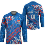 Personalized Newcastle Knights Rugby Hockey Jersey Urban Street Graffiti Style - Distressed Splatter Elements