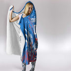 Personalized Newcastle Knights Rugby Hooded Blanket Urban Street Graffiti Style - Distressed Splatter Elements