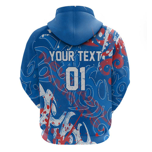 Personalized Newcastle Knights Rugby Hoodie Urban Street Graffiti Style - Distressed Splatter Elements