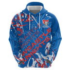 Personalized Newcastle Knights Rugby Hoodie Urban Street Graffiti Style - Distressed Splatter Elements