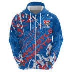 Personalized Newcastle Knights Rugby Hoodie Urban Street Graffiti Style - Distressed Splatter Elements