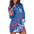 Personalized Newcastle Knights Rugby Hoodie Dress Urban Street Graffiti Style - Distressed Splatter Elements