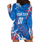 Personalized Newcastle Knights Rugby Hoodie Dress Urban Street Graffiti Style - Distressed Splatter Elements