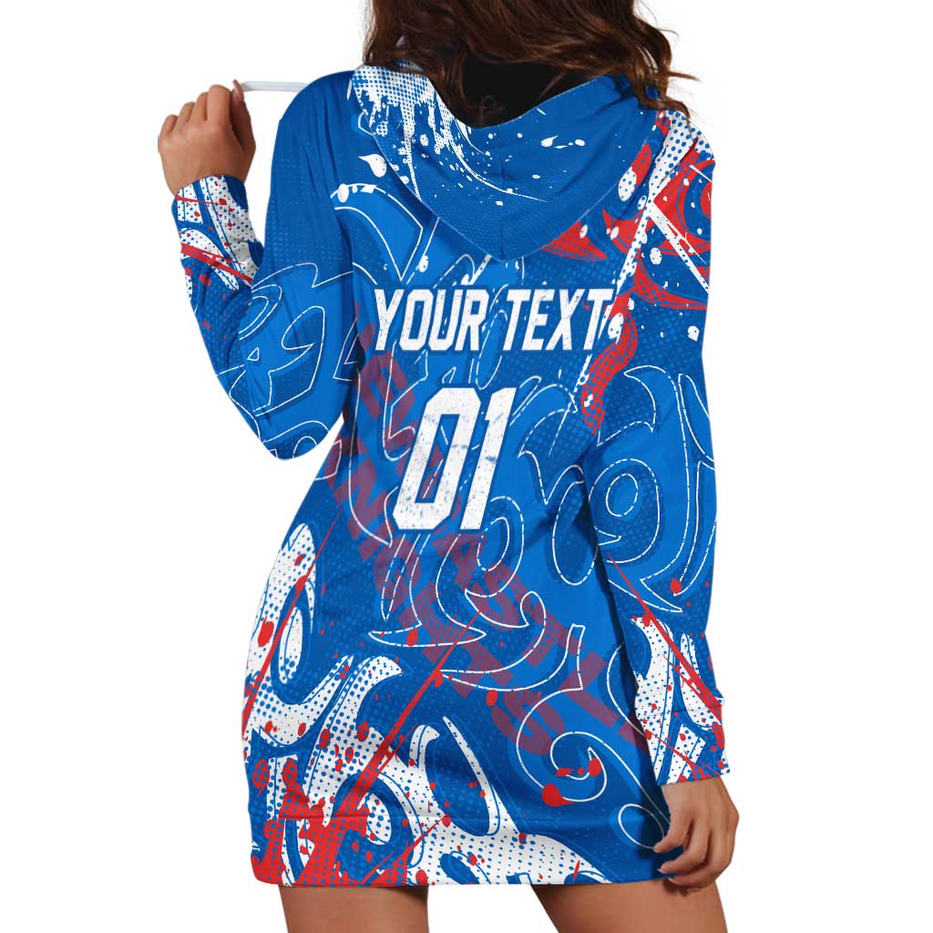 Personalized Newcastle Knights Rugby Hoodie Dress Urban Street Graffiti Style - Distressed Splatter Elements